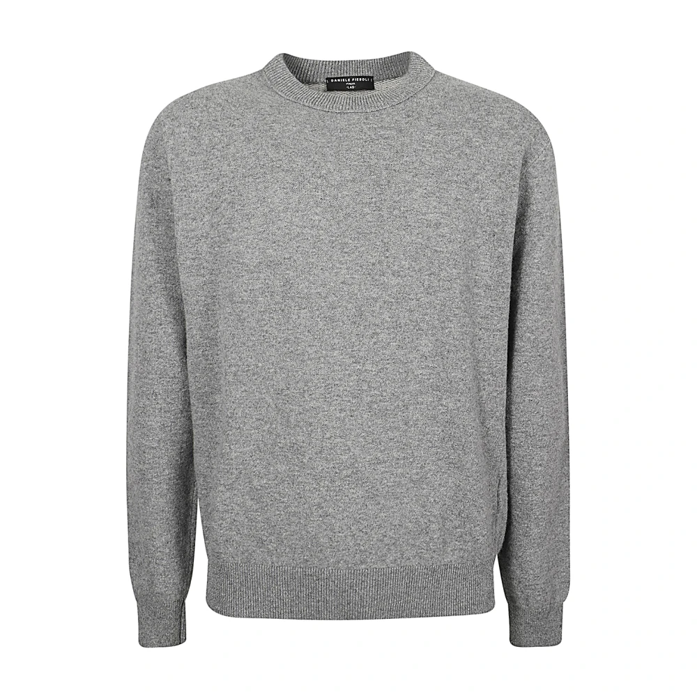 Daniele Fiesoli Merino och bomull crewneck sweatshirt Gray, Herr