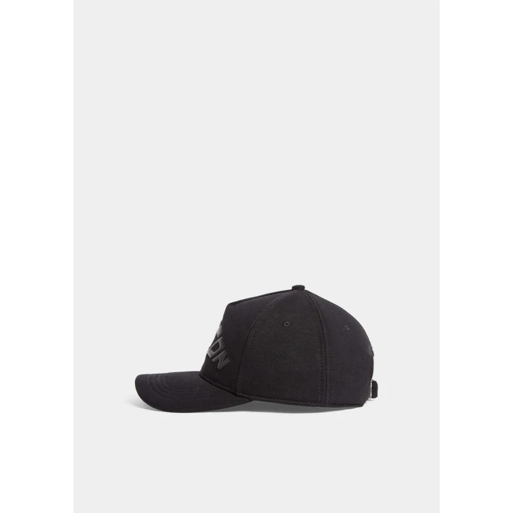 Dsquared2 Verweerde Katoenen Baseballpet Iconische Stijl Black Heren
