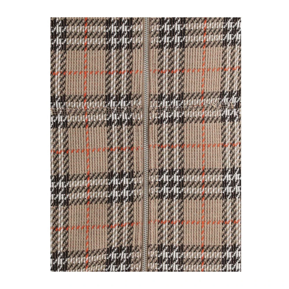 Burberry Geruite Katoenen Hoodie met Verstelbare Capuchon Brown Heren