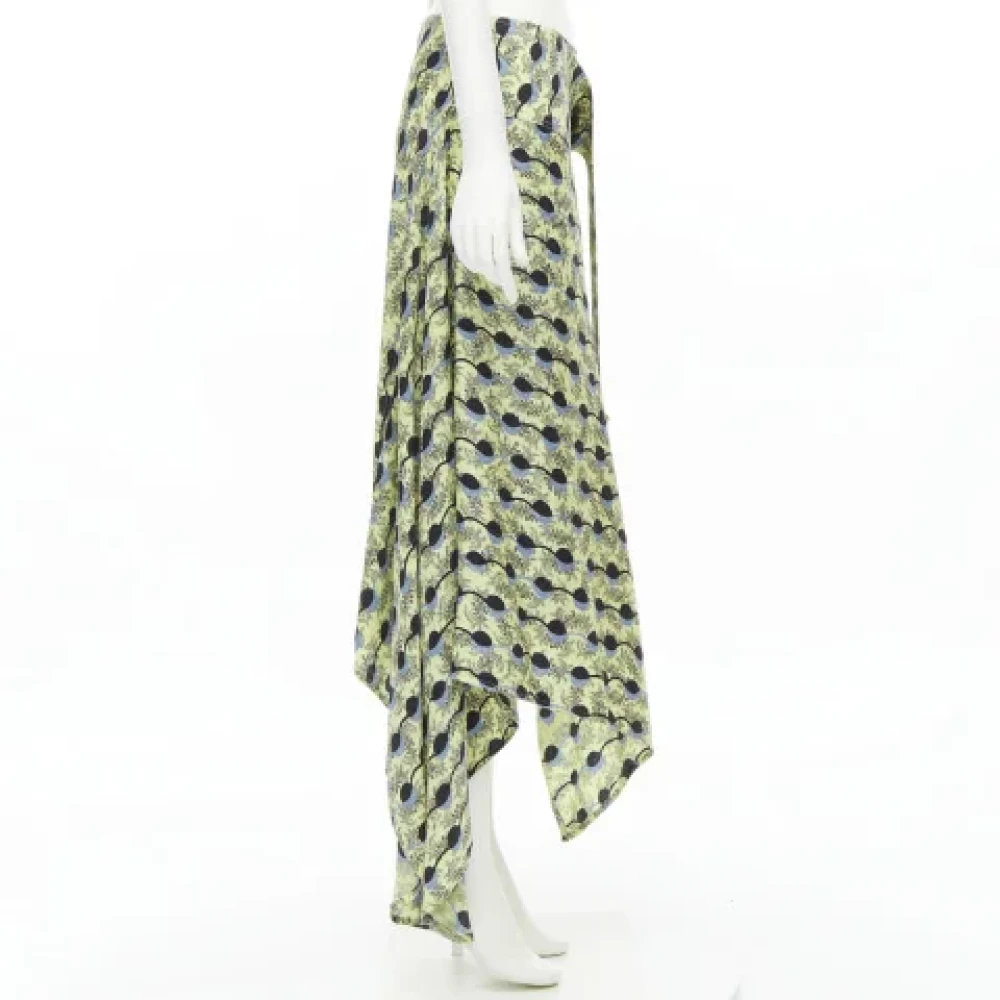 Marni Pre-owned Silk bottoms Yellow Dames