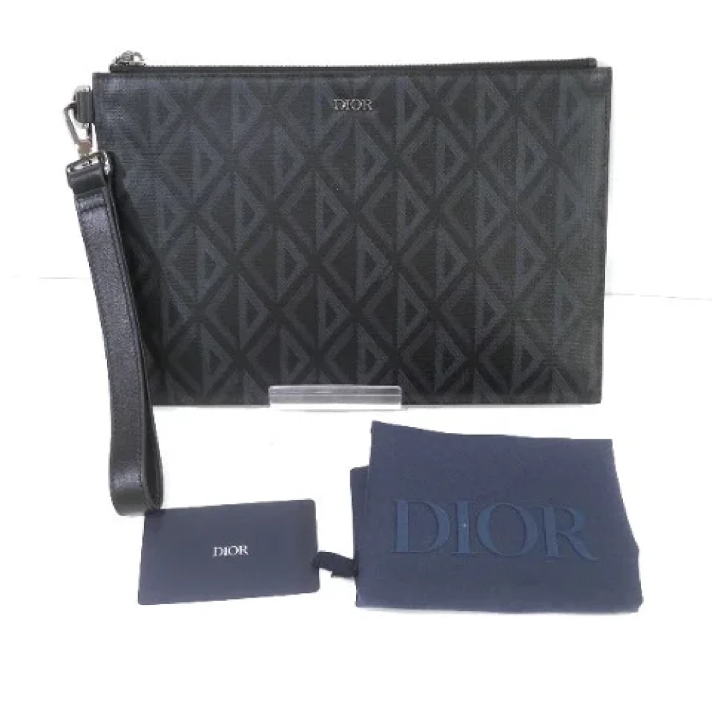 Dior Vintage Pre-owned Canvas dior-bags Black Heren