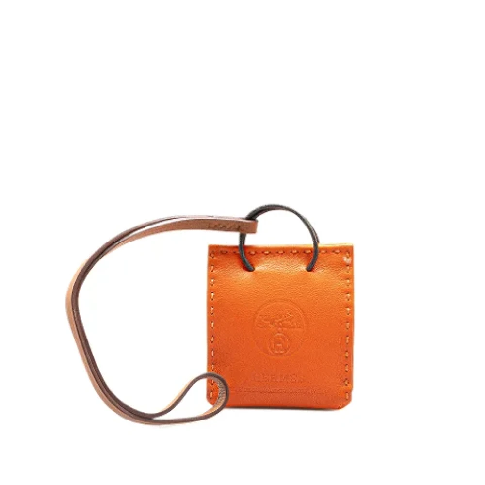 Hermès Vintage Pre-owned Leather key-holders Orange Dames