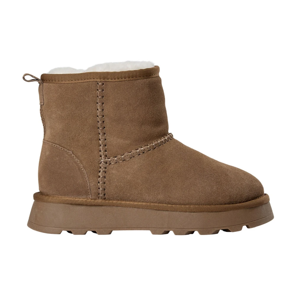 Teddy Boot Mørk Brun Chunky Såle