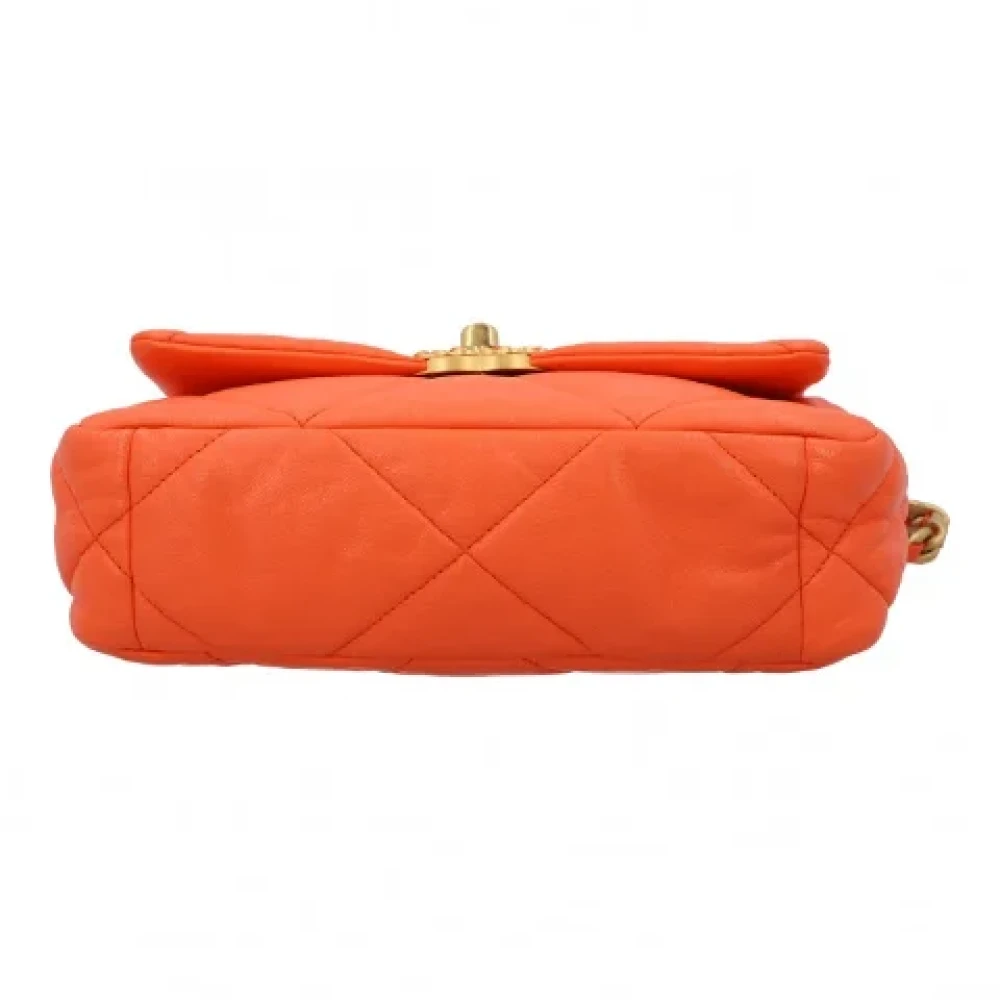 Chanel Vintage Pre-owned Leather crossbody-bags Orange Dames