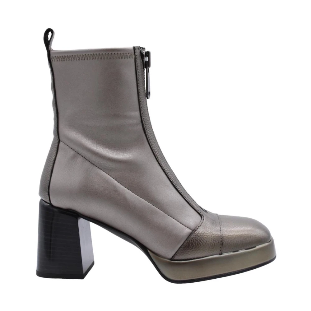 Hispanitas Gray Heeled Boots, Female, 7 Uk, Regino Ankle Boots