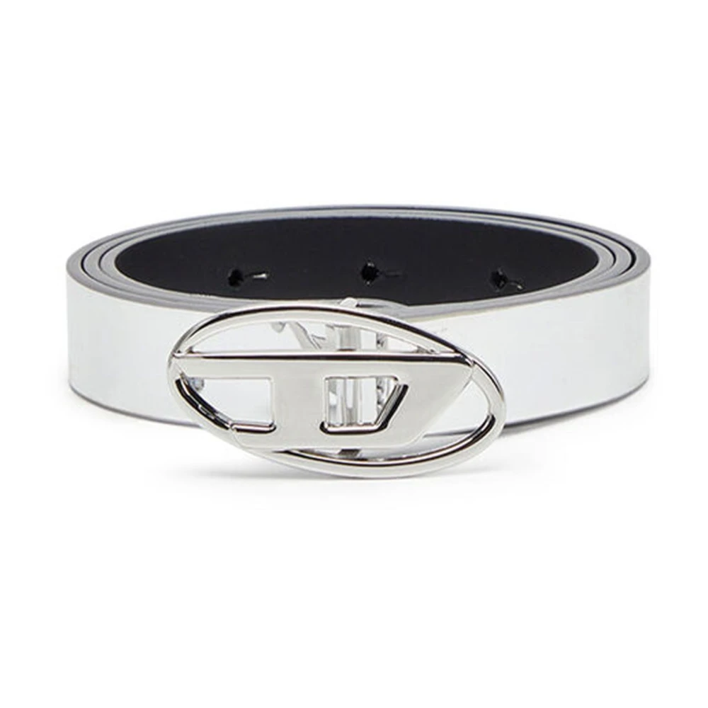 Diesel Gespiegelde Dunne Riem in H0535 White Dames