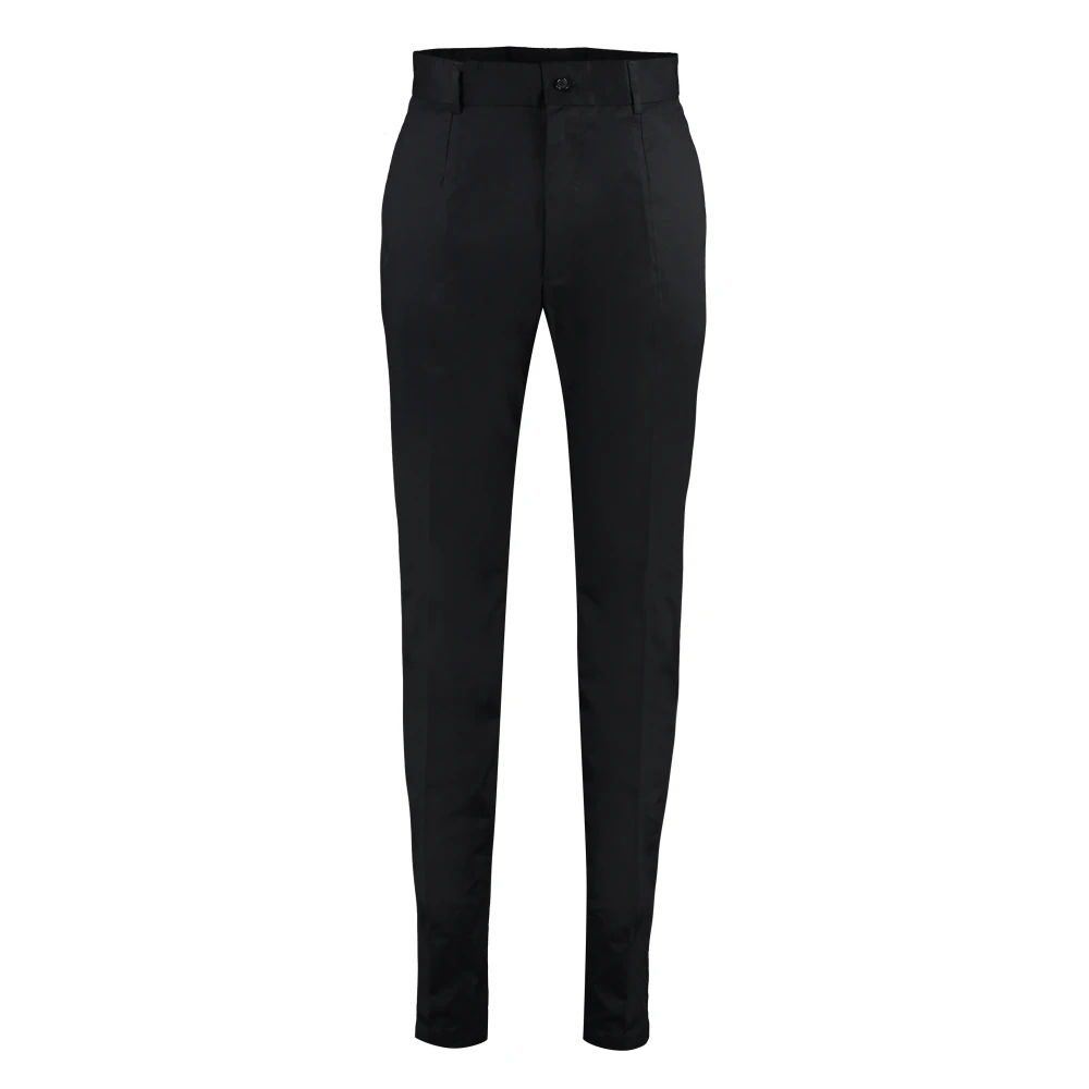 Dolce & Gabbana Stretch katoenen broek met zakken Black Heren