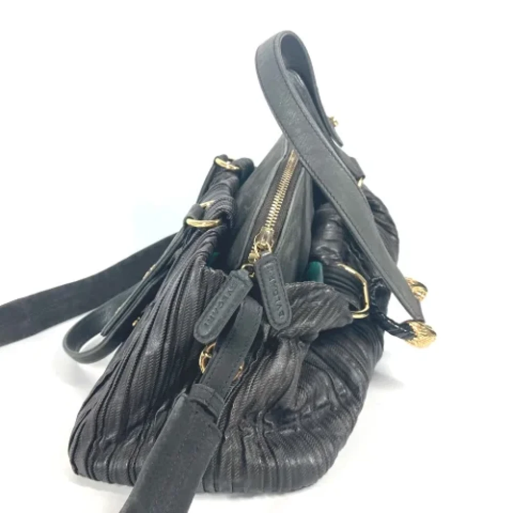 Bvlgari Vintage Pre-owned Fabric shoulder-bags Black Dames