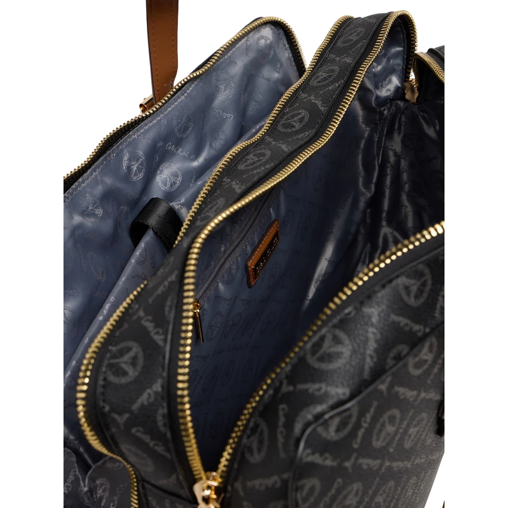 carlo colucci Professionele Zakelijke Tas met Logoprint Black Heren