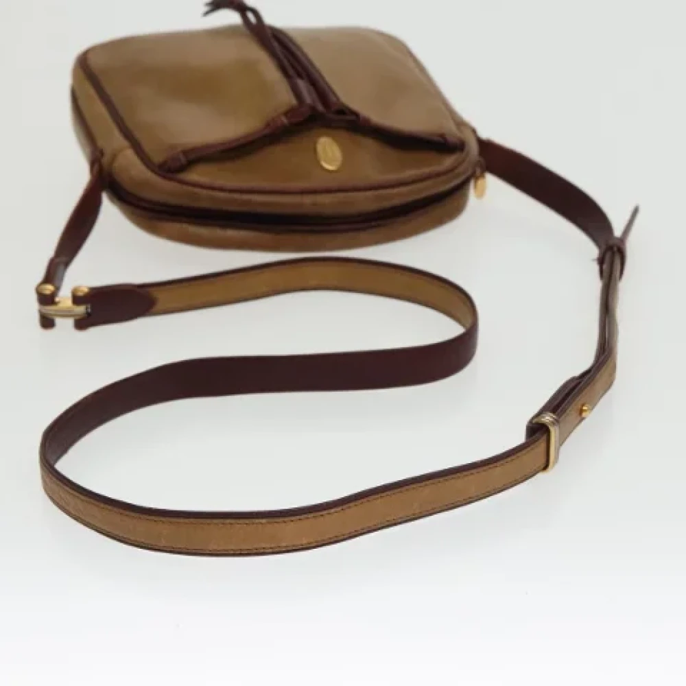 Cartier Vintage Pre-owned Leather shoulder-bags Yellow Dames