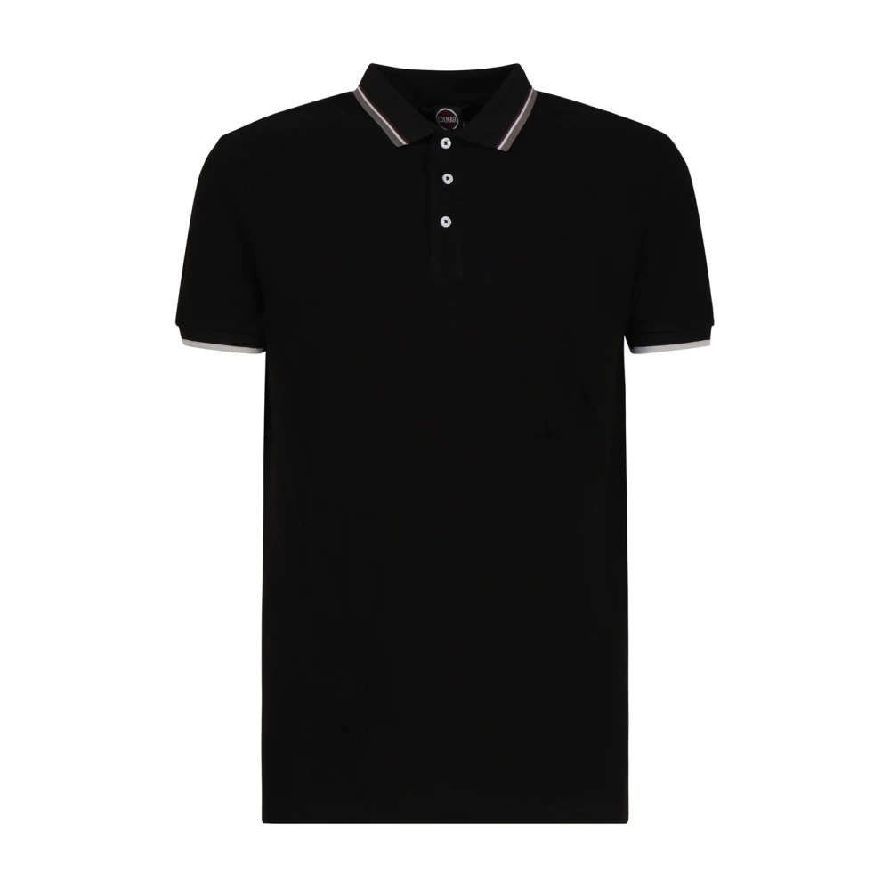 Colmar Zwart Poloshirt met Contrasterende Strepen Black Heren