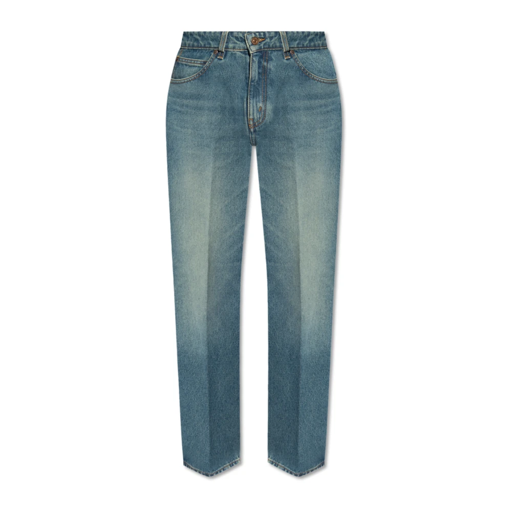Victoria Beckham Klassieke Straight Leg Denim Jeans Blue Dames