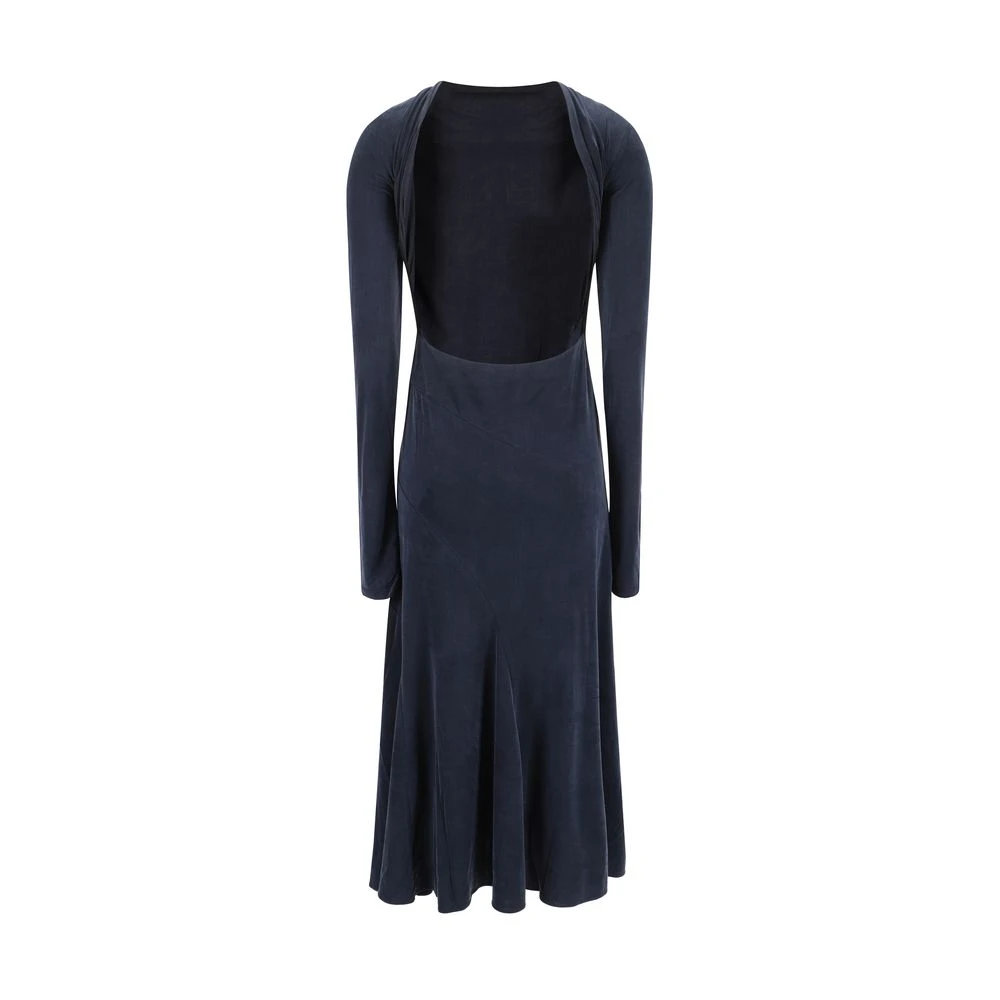 Andamane Elegante Sabrina Midi Jurk Blue Dames