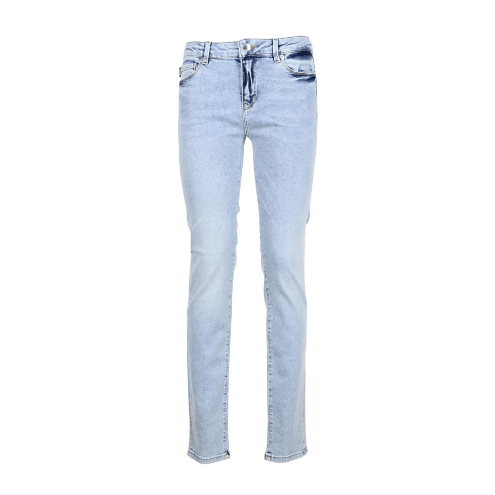 Love Moschino Blauwe Denim Jeans Vrouwen Elegant Casual Blue Dames