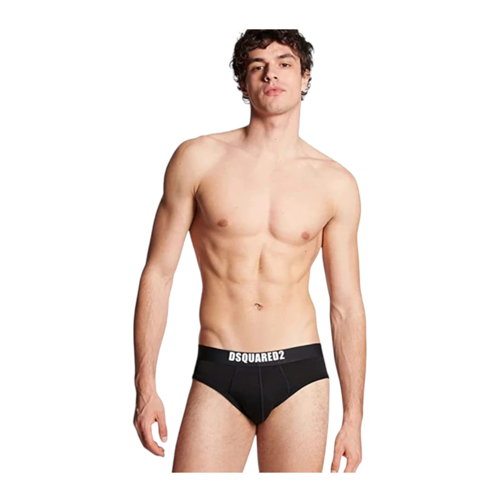 Dsquared2 Heren Katoenen Slip Stijlvol Ontwerp Black Heren