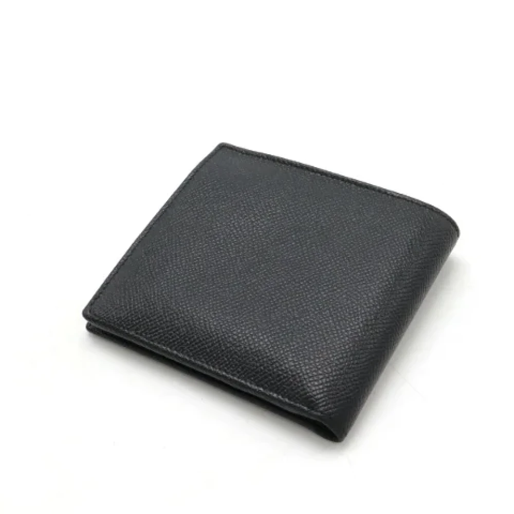 Bvlgari Vintage Pre-owned Leather wallets Black Heren