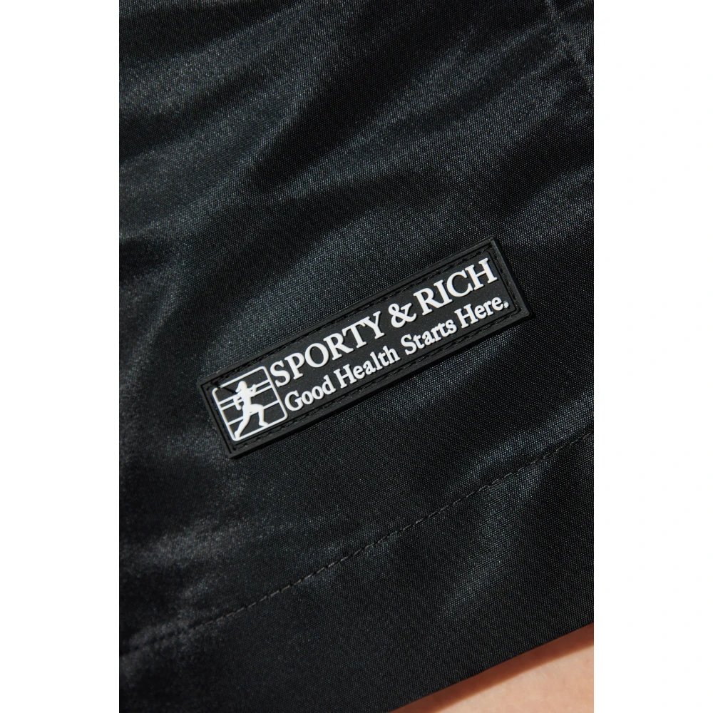 Sporty & Rich Shorts met logo Black Unisex