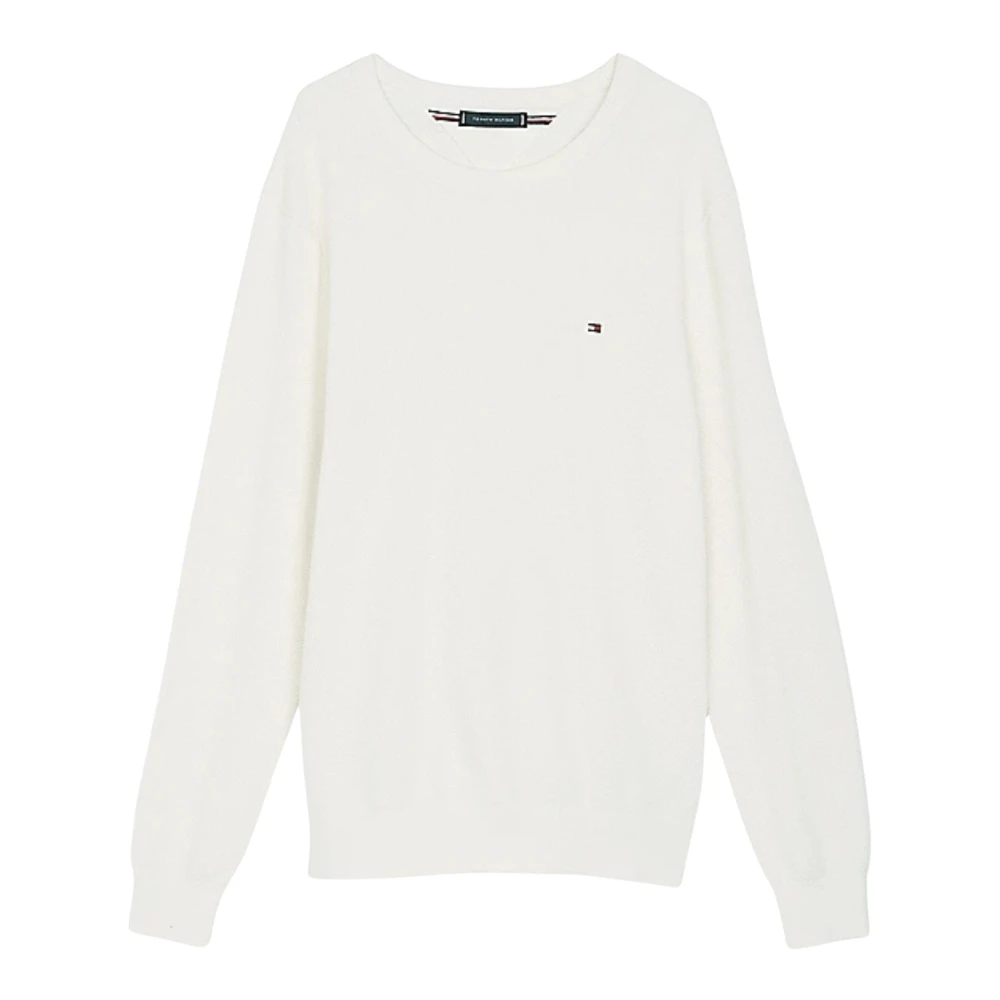 Tommy Hilfiger Essentiële Crew Neck Trui White Heren