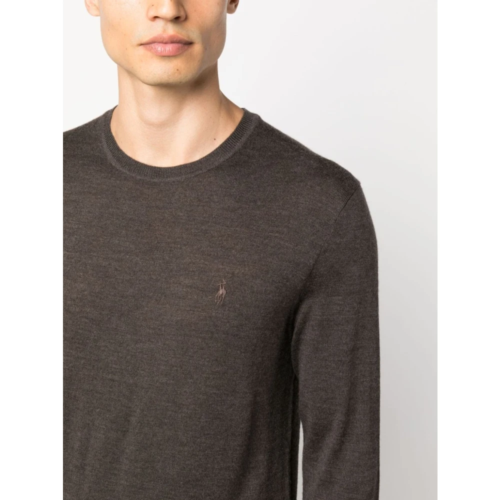Ralph Lauren Bruine Heather Pullover Trui Brown Heren