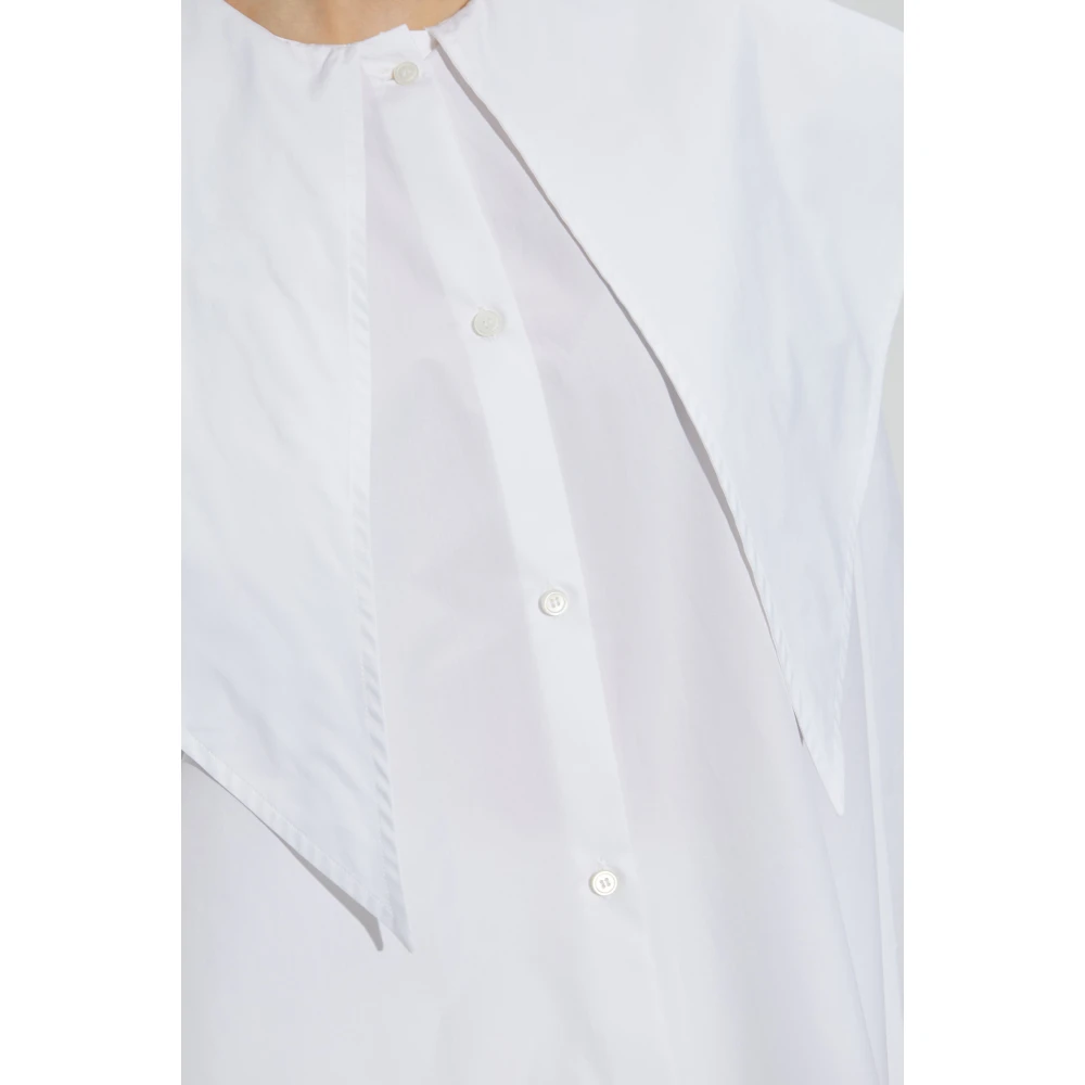 Fabiana Filippi Shirt met decoratieve kraag White Dames