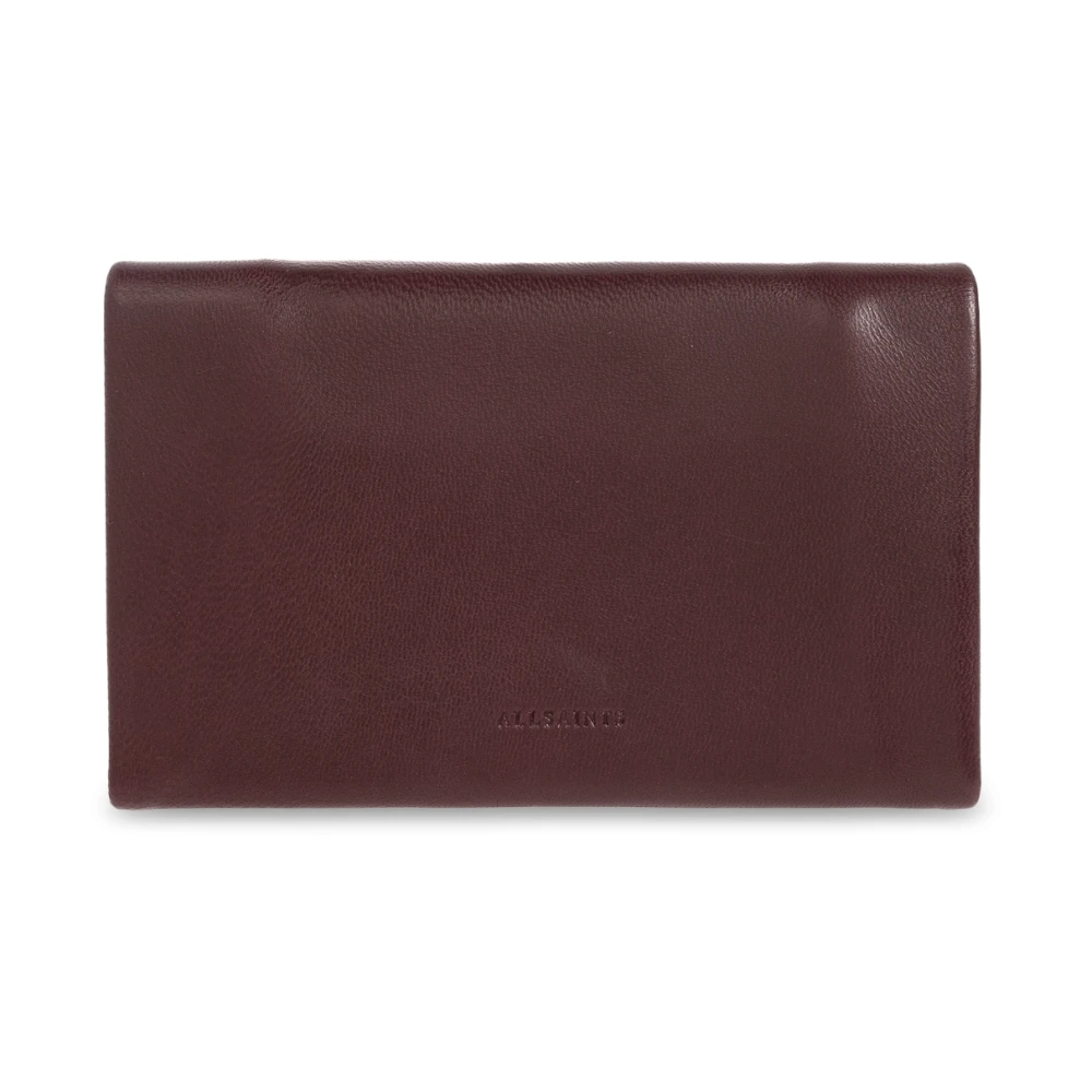 Allsaints Vrouw Rood Accessoires Dames, One Size, Leer, Wallets & Cardholders