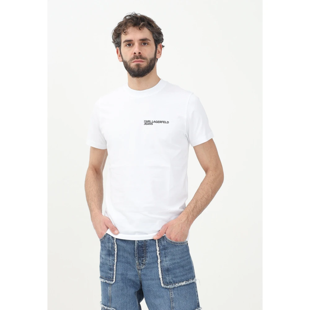 Karl Lagerfeld T-shirts en Polos Wit White Heren
