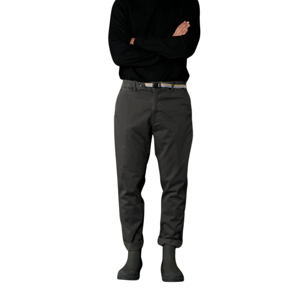 Mason's Beperkte oplage wortel pasvorm chino broek Black Heren