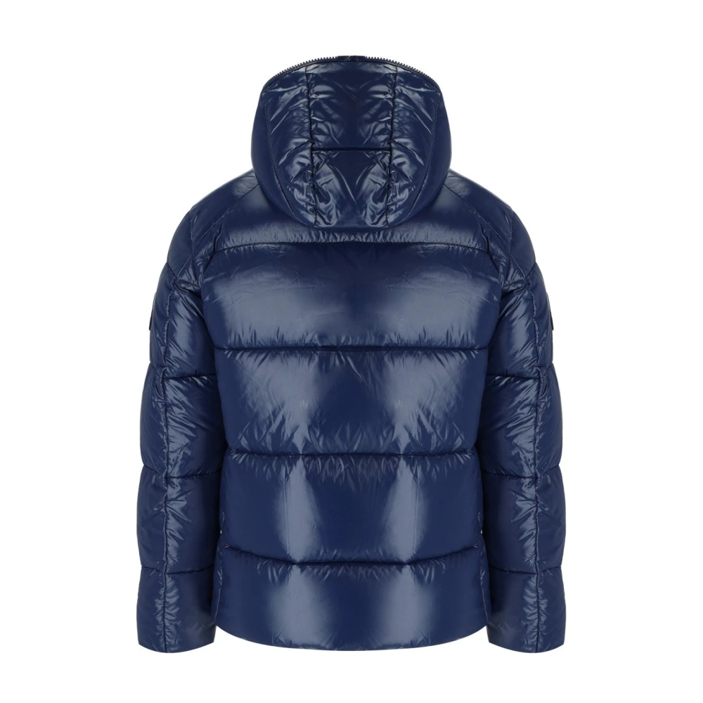 Save The Duck Blauwe Gewatteerde Hoodie Jas Blue Heren