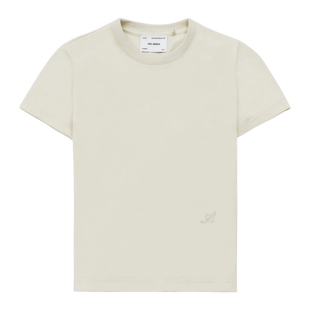 Axel Arigato Signatur Slim T-shirt Beige, Dam