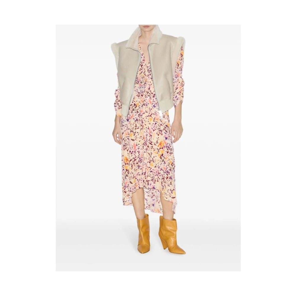 Isabel marant Witte Lam Mouwloze Jas White Dames