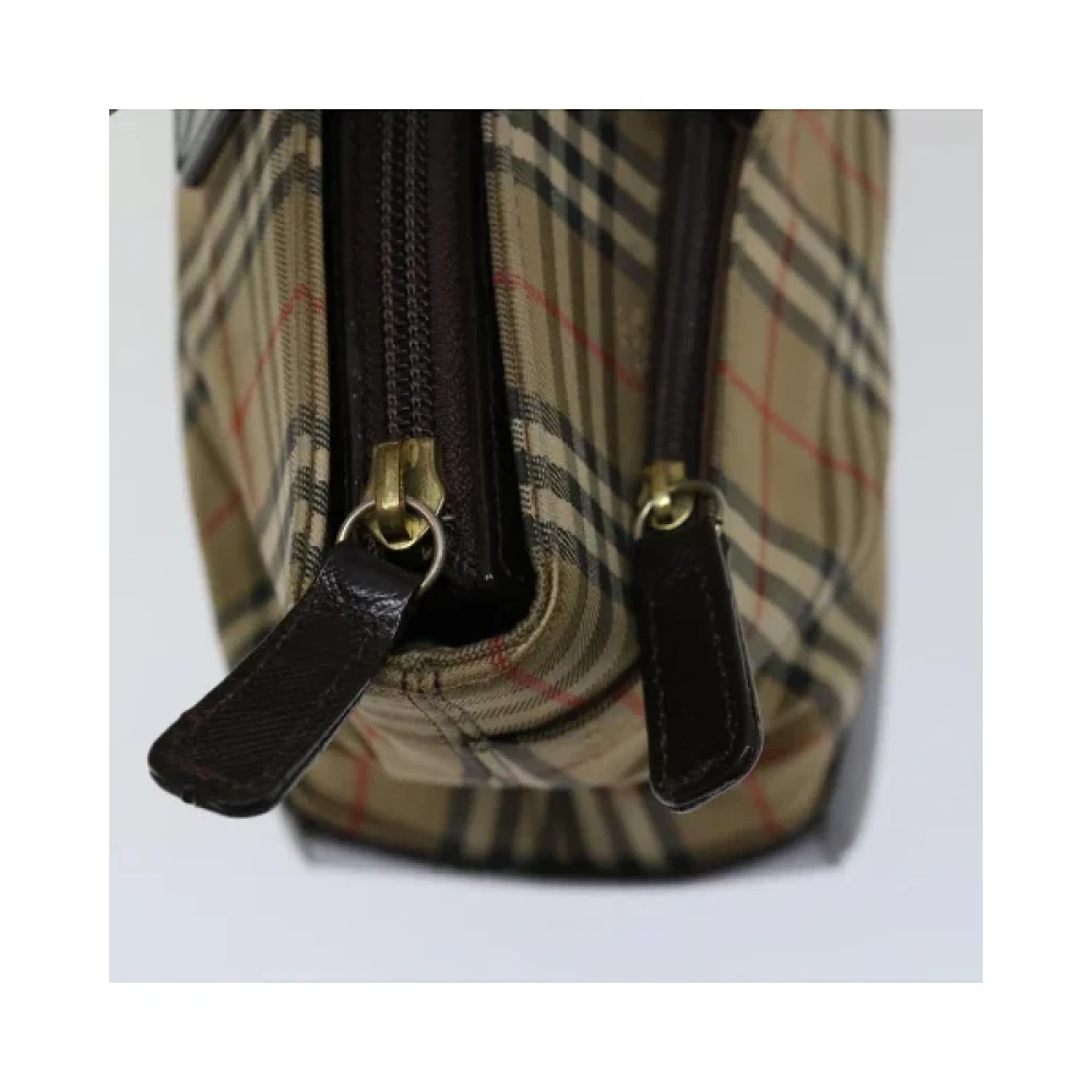 Burberry Vintage Pre-owned Canvas handbags Beige Dames