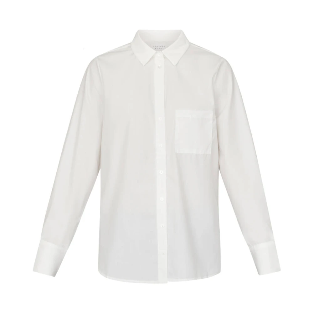 Sisters Point Elegante Blouse met Lange Mouwen White Dames