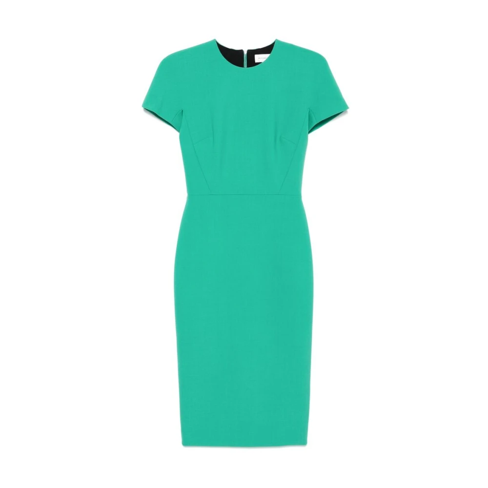 Victoria Beckham Groene Bodycon Jurk met Crew Neck Green Dames