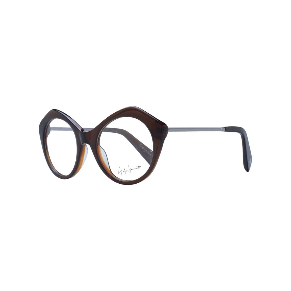Yohji Yamamoto Unisex Brown Round Optical Frames With Demo Lenses