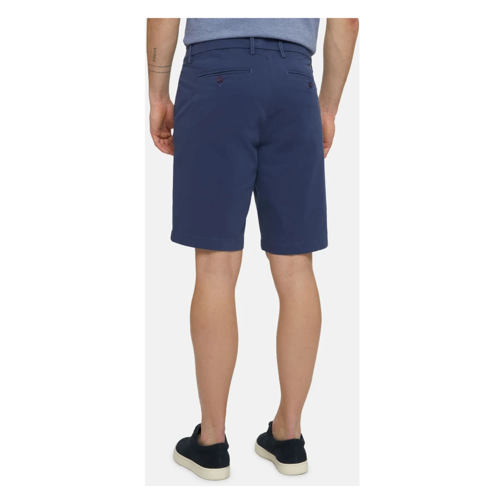 Boggi Milano Stretch Gabardine Short Blue Heren