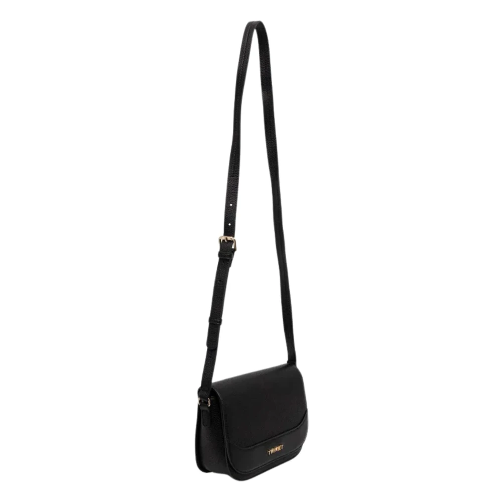 Twinset Zwarte Metalen Logo Schoudertas Black Dames