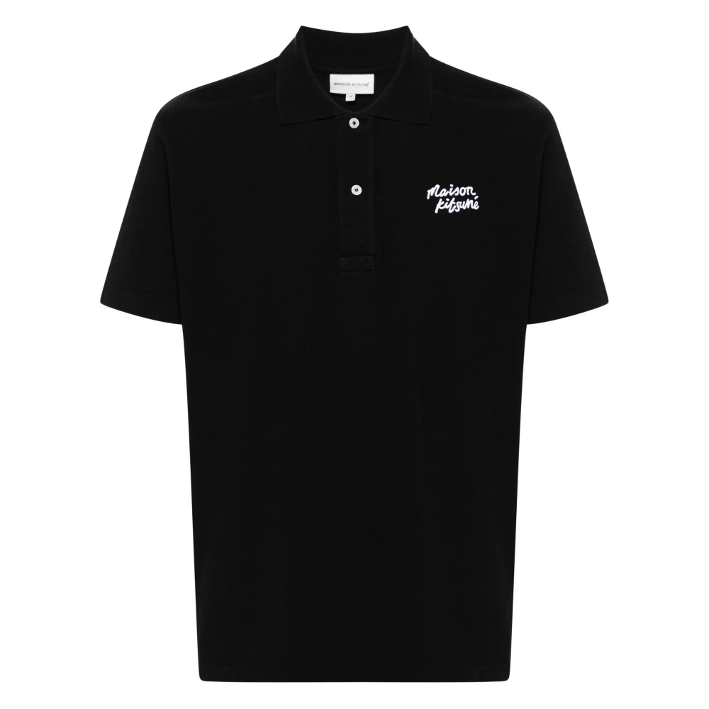 Maison Kitsuné Polo Shirts Black Heren