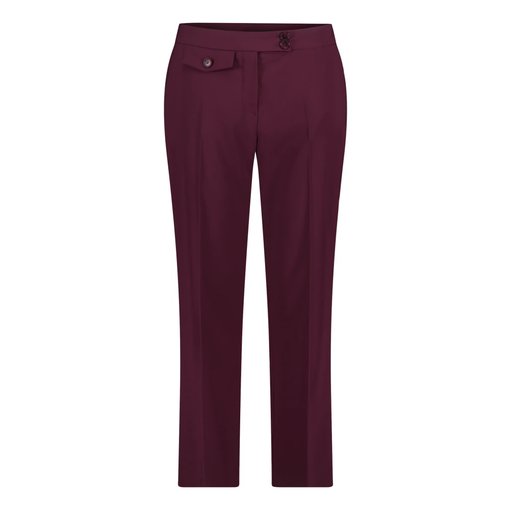 Betty Barclay Klassieke zakelijke broek met vouw Purple Dames