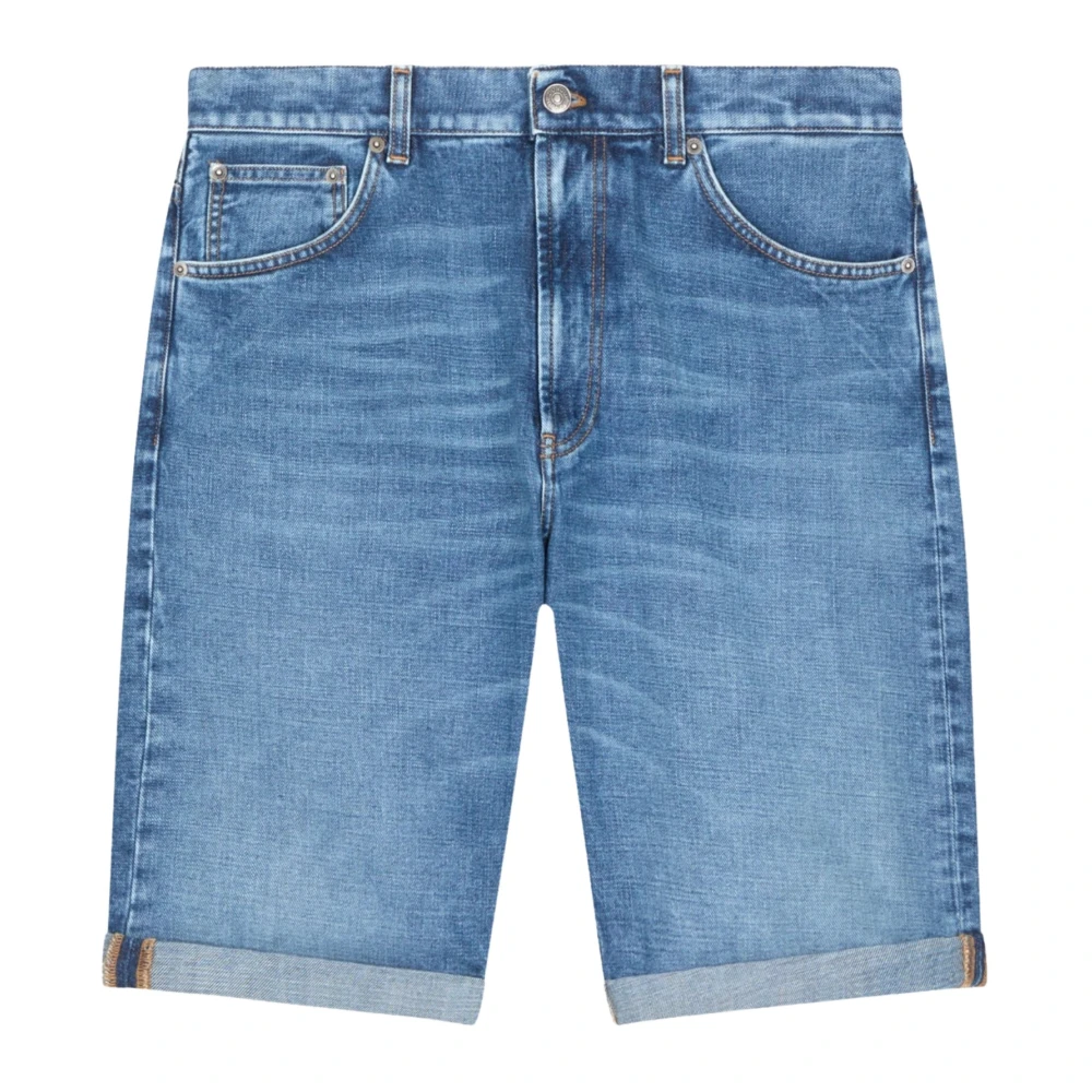 Dondup Men's Blue Loose Fit Denim Bermuda Shorts