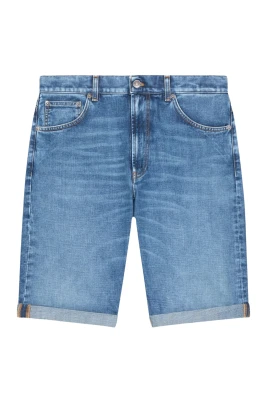 Lös Passform Denim Bermuda Shorts