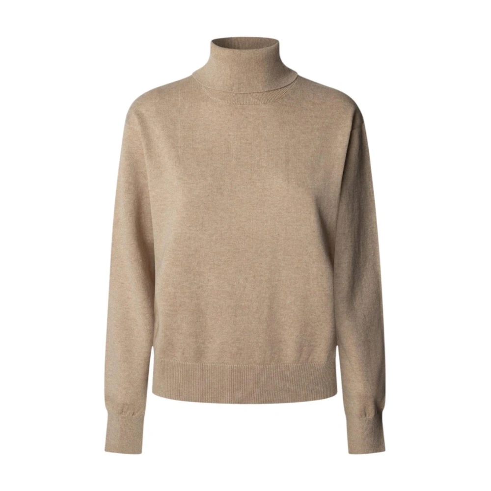 Pepe Jeans Donna Beige - Maglione Con Collo Alto Coraline Rolled - Knitwear - L