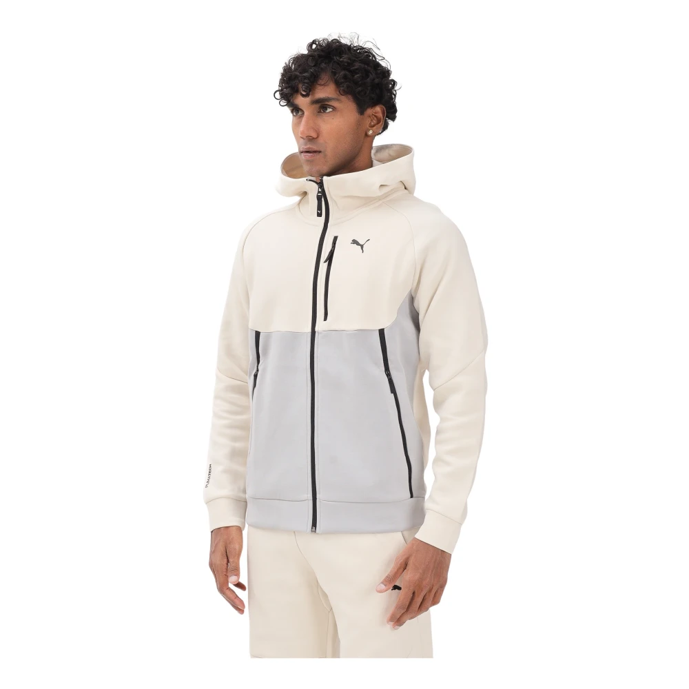 Puma - Pumatech Full-Zip Hoodie - Sweatshirts & Hoodies - Hombre - Blanco - S