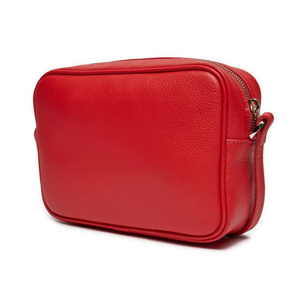 PATRIZIA PEPE Minimalistische Chic Leren Schoudertas Red Dames