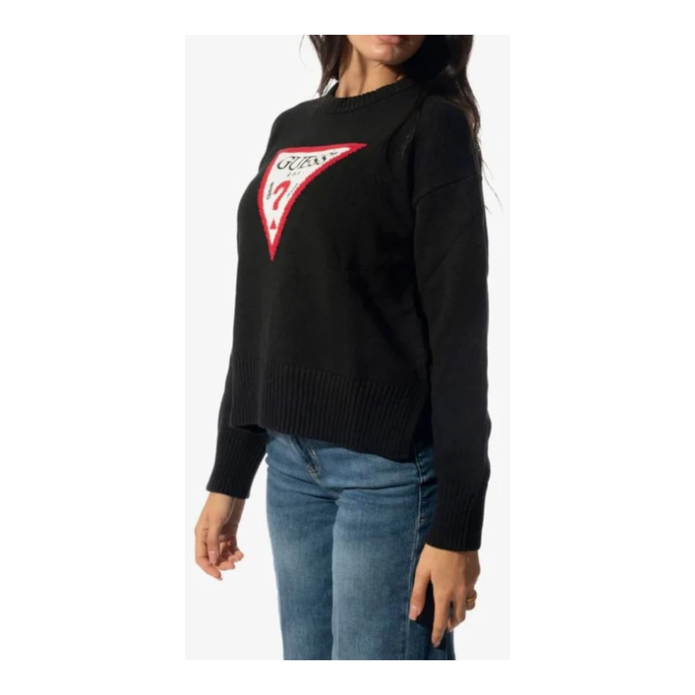 Guess Dames Trui Logo Black Dames