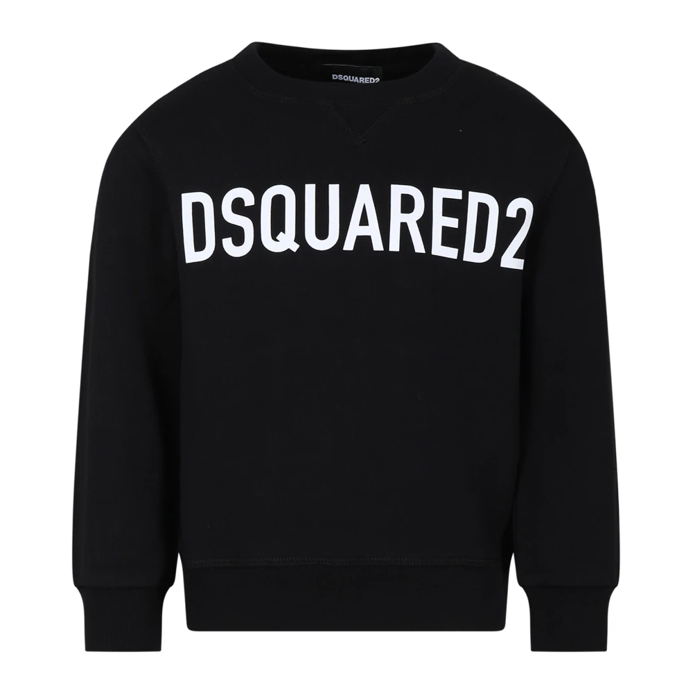 Dsquared2 Unisex Black Round Neck Sweatshirt