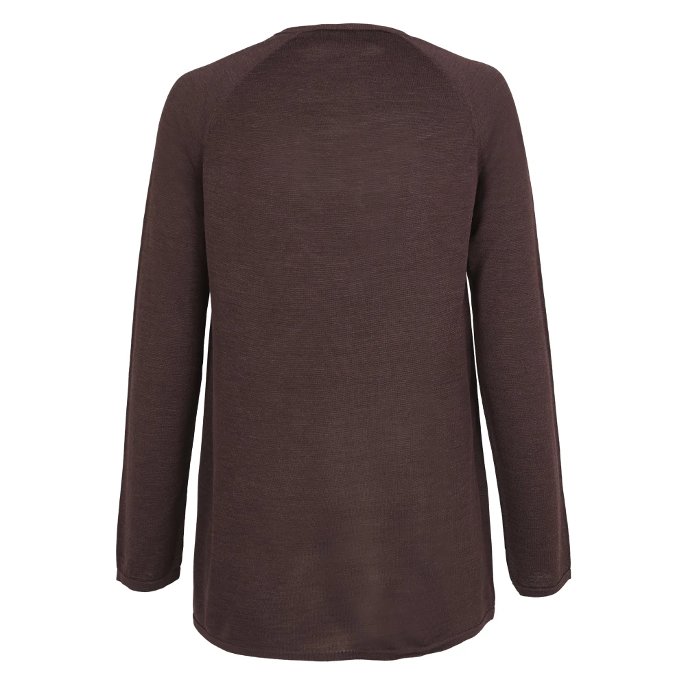 Cortana Tussa zijden gebreide vest in aubergine Purple Dames