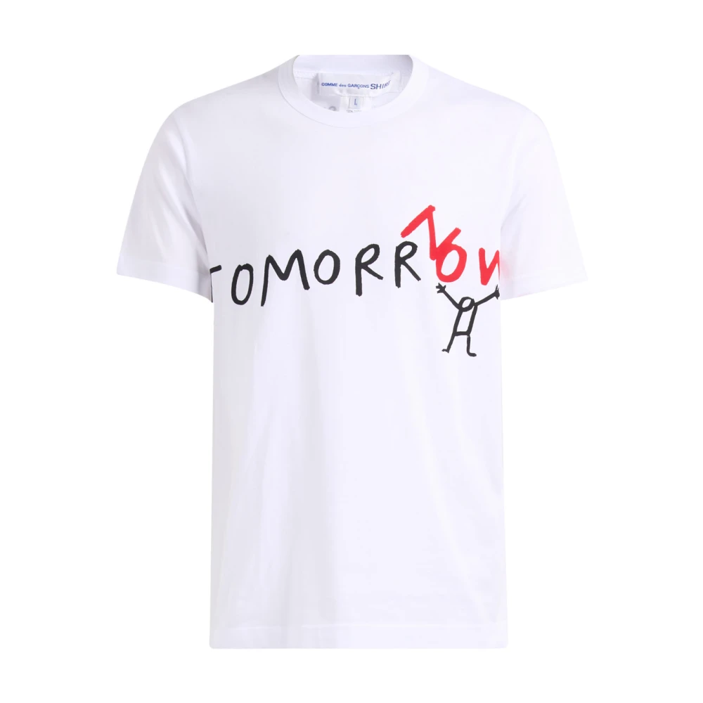 Comme Des Garçons Men's White T-Shirts, M, T-Shirt Knit