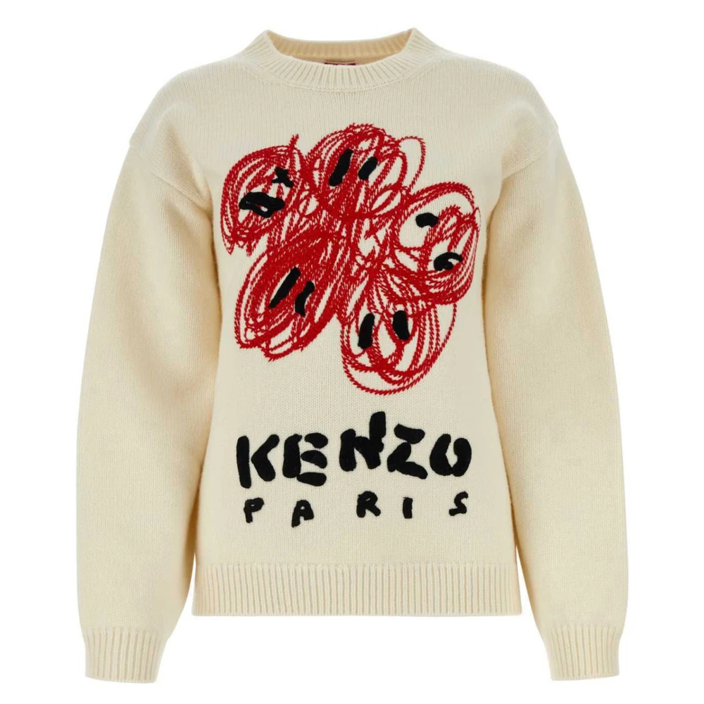 Kenzo Round-neck Knitwear Beige Dames