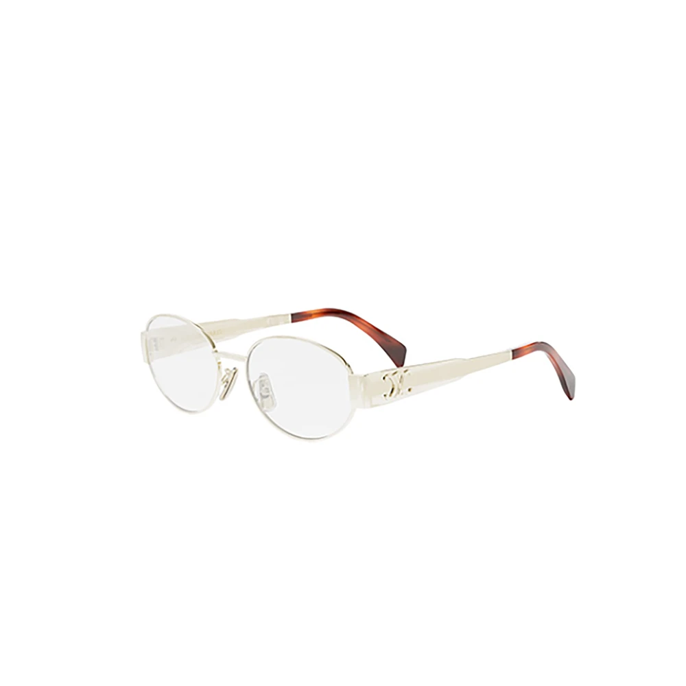 Celine Women's Gray Glasses, 53 Mm, Metallic Optical Frames For