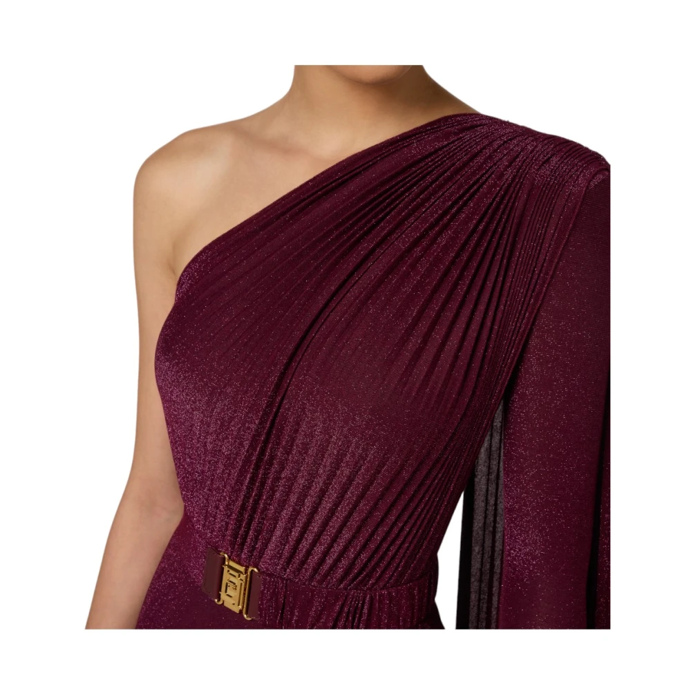 Elisabetta Franchi Jurk met Riem Red Dames